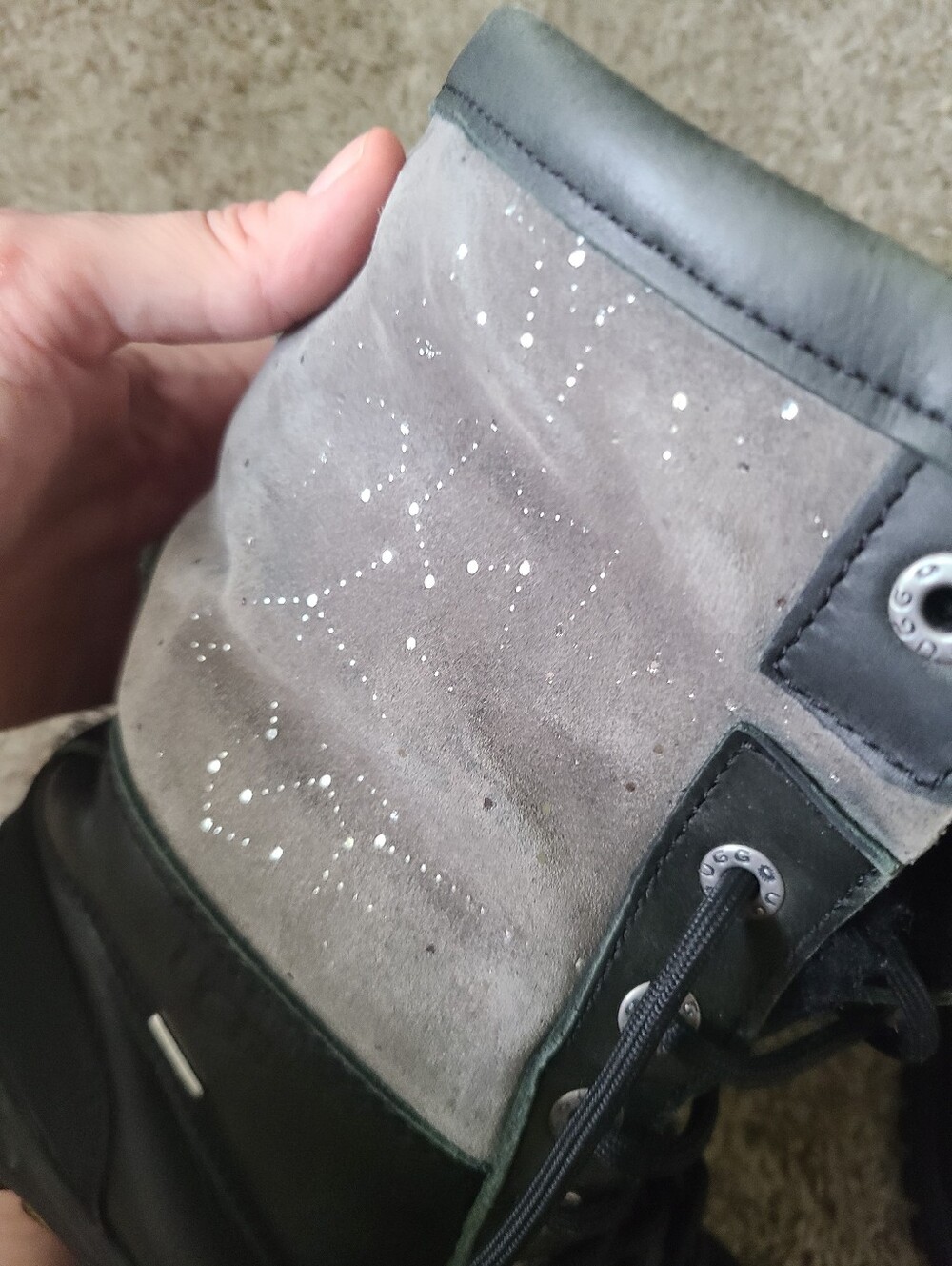 Ugg Adirondack II Constellation Stars Lace Up Snow Duck Boot - Picture 2 of 5